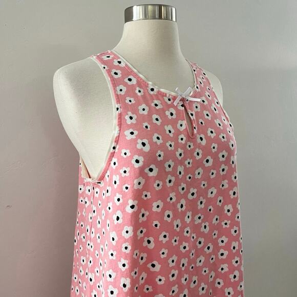 Kate Spade Floral Print Chemise Nightgown Sleep Dress Cotton Modal Pink Large - Picture 5 of 10